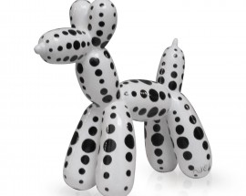 Balloon Dog Black With Dots